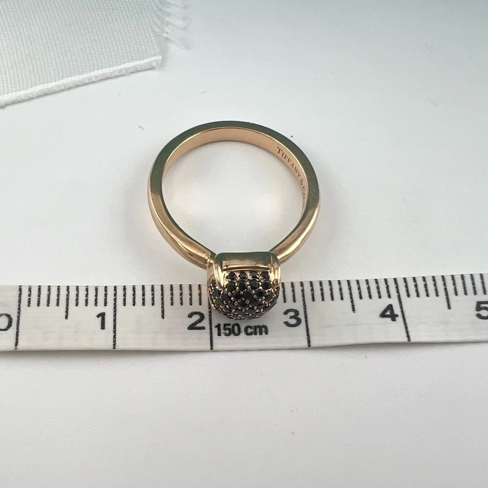 Tiffany & Co. Spinel Sugar Stack Ring 18k Rose Gold Size 4.75 🖤